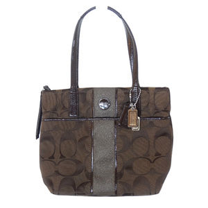 Coach Legacy F25771 Brown Canvas Shoulder Bag EUC